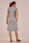 Sweet Moon Knit Cotton Mid Length Nightdress - Dusty Lavender — thumbnail 2